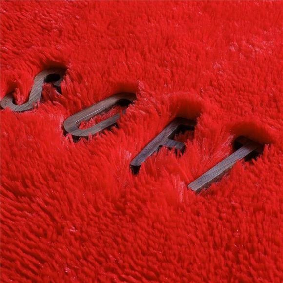 Red Rug for Bedroom,4'X6',Fluffy Shag Rug for Living Room,Furry Carpet for Kids - Picture 5 of 6